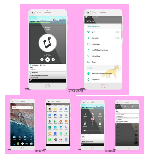 Minirom Fox Flat Nano Nano Project for Zenfone C Z007