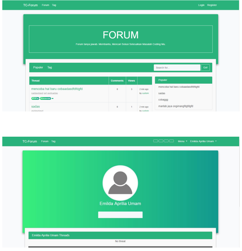 Laravel-Based Web Forum